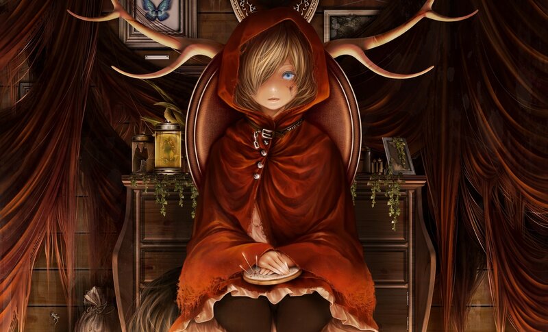 Child in Red Cloak — Brown