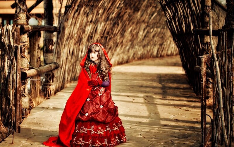Child in Red Cloak — Dramatic