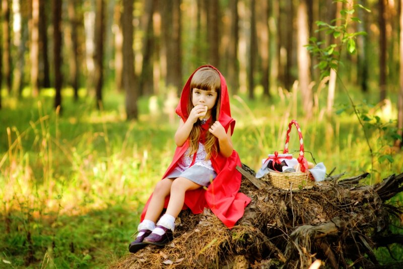 Child in Red Cloak — Serene