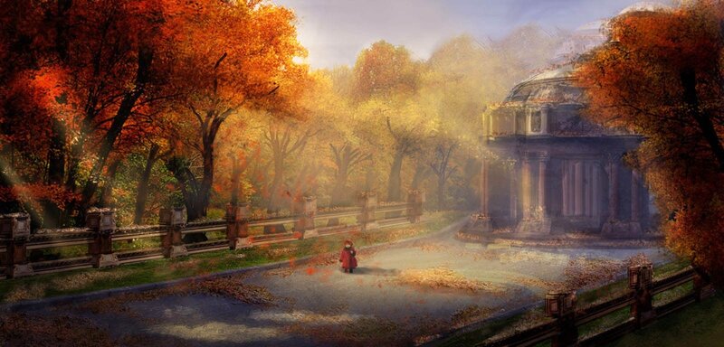 Child in Red Coat — Orange