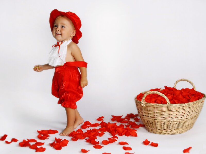 Child in Red Costume