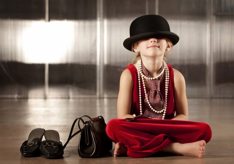 Child in Red Dress — Dramatic