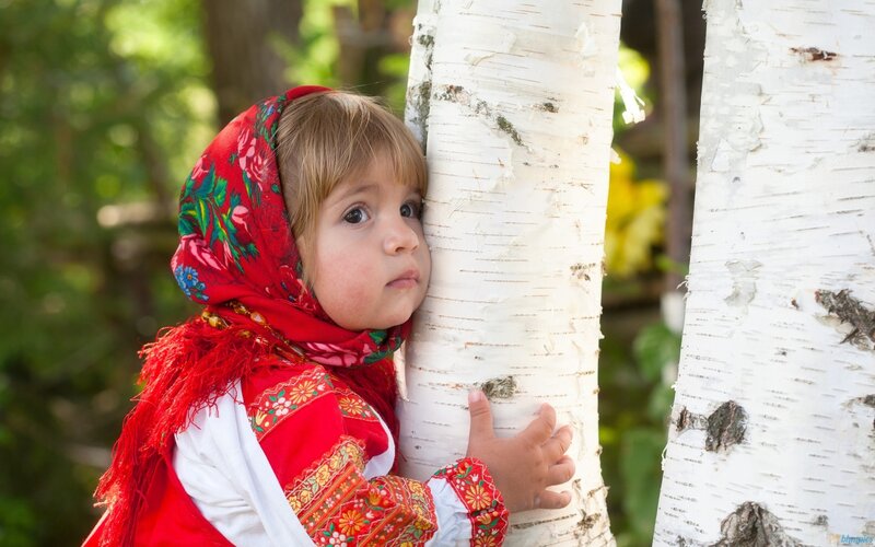 Child in Red Headscarf