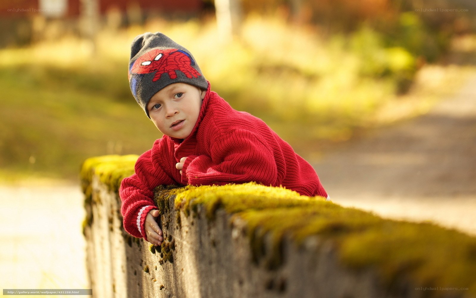 child in red sweater