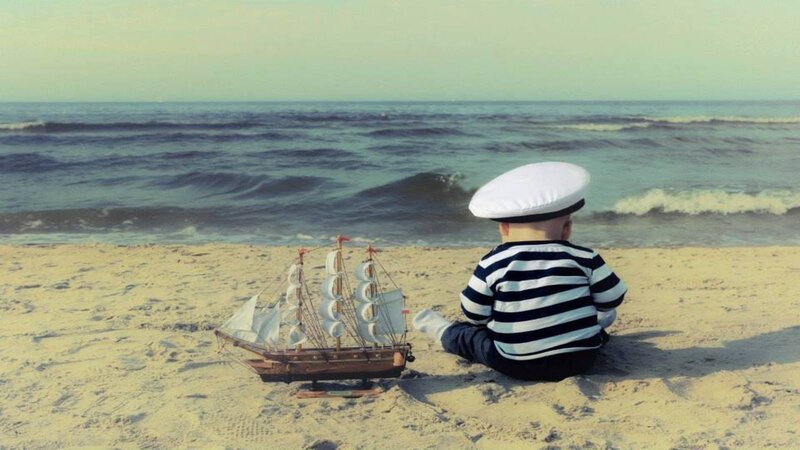 Child in Sailor Outfit — Blue