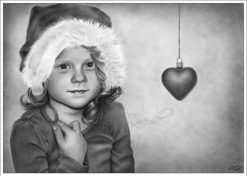 Child in Santa Hat — Black