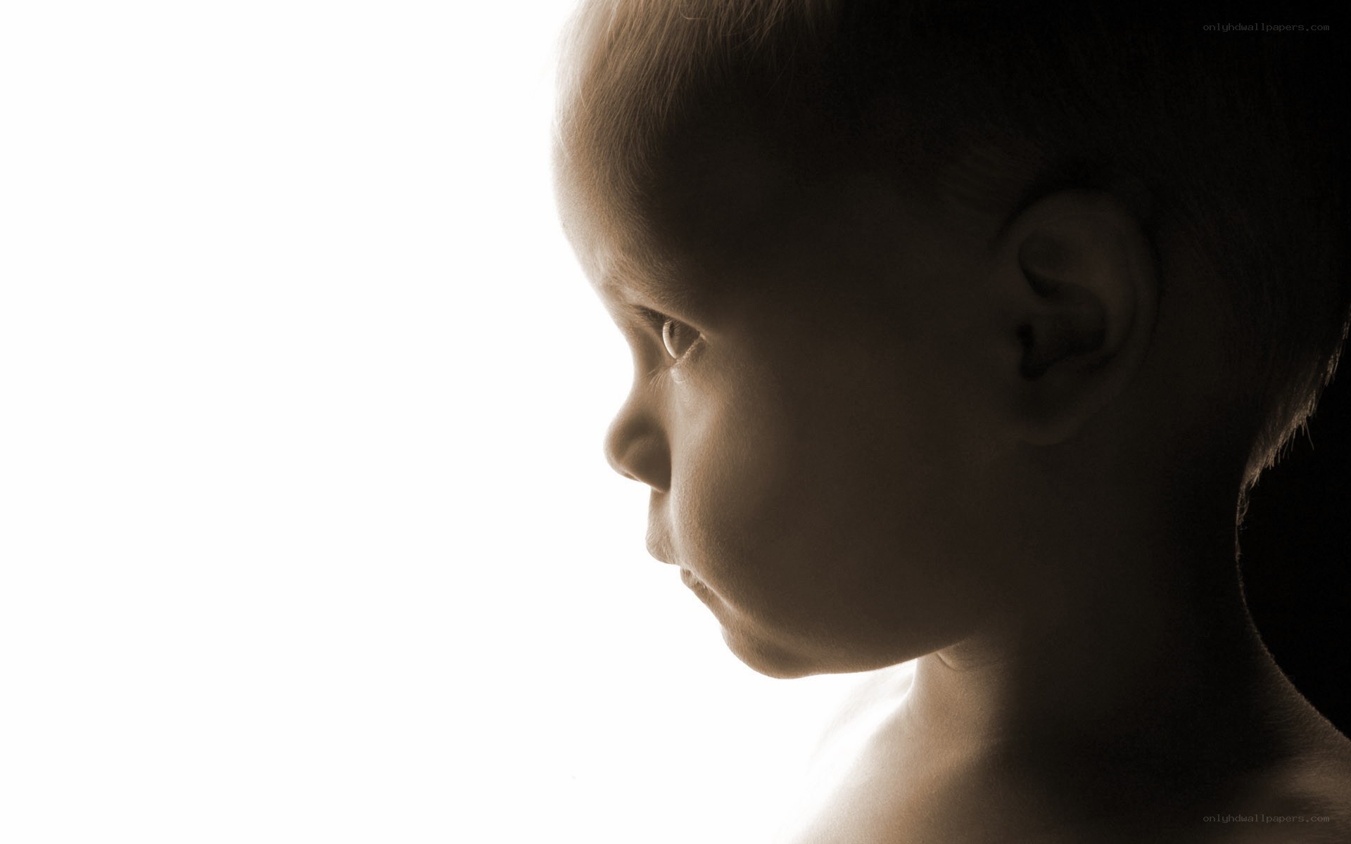 child in silhouette