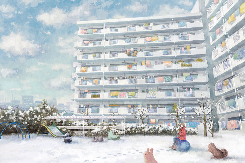 Child in Snow — White, Serene