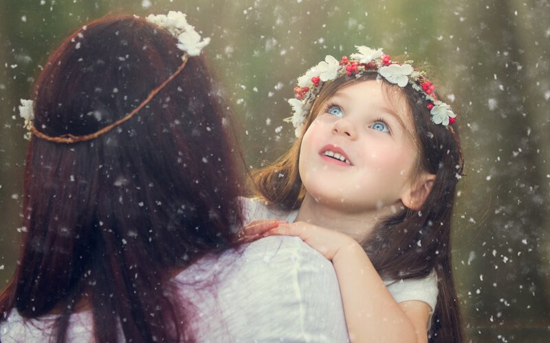 Child in Snow — White, Serene, Winter