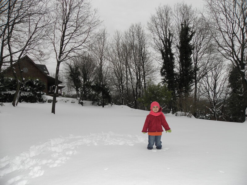 Child in Snow — White