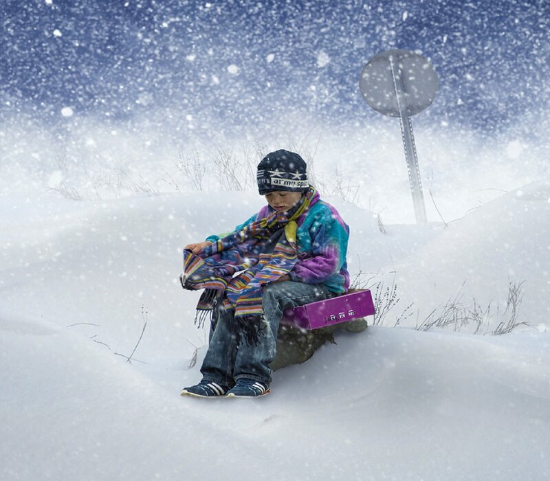 Child in Snowstorm