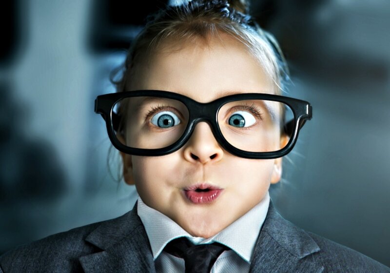 Child in Suit and Glasses