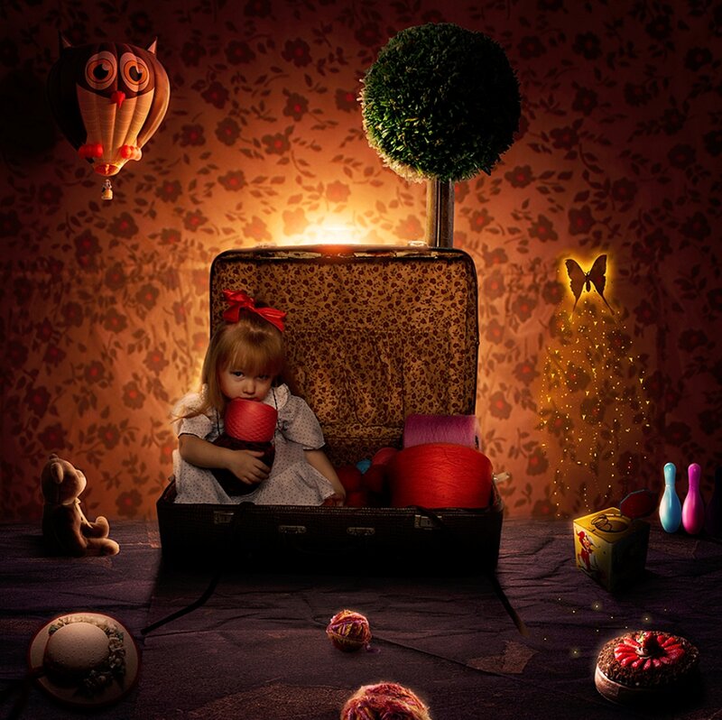 Child in Suitcase — Brown