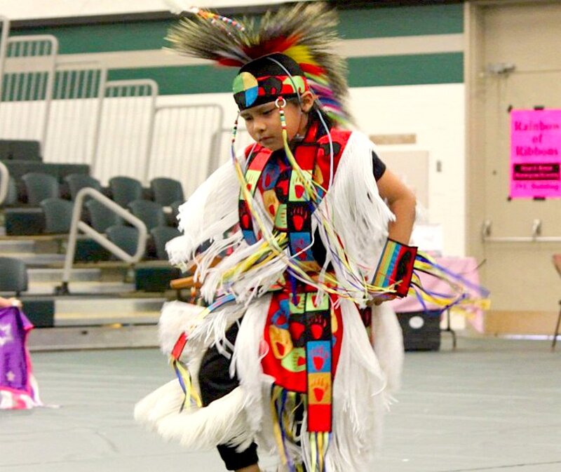 Child in Traditional Regalia — White