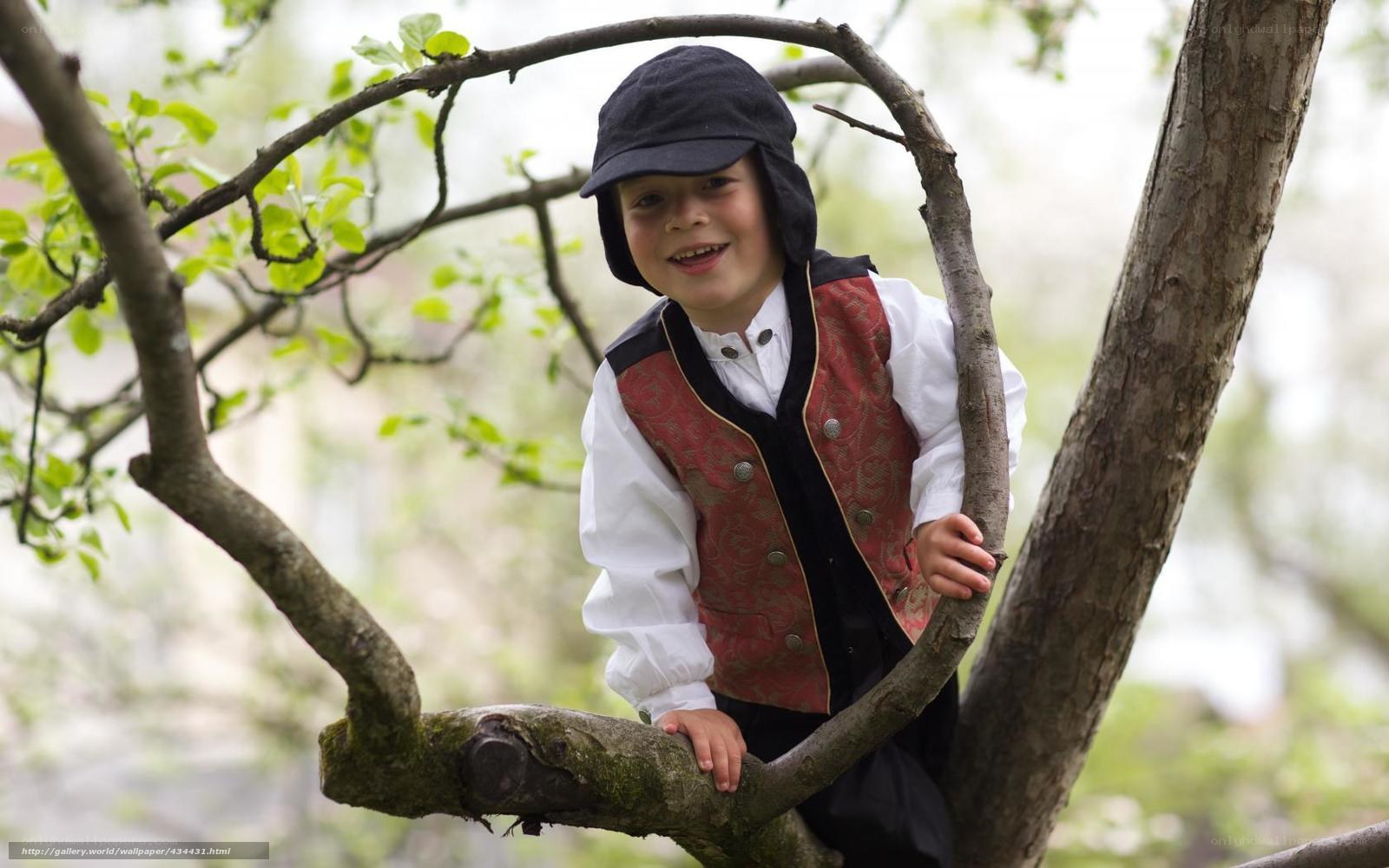child in tree costume