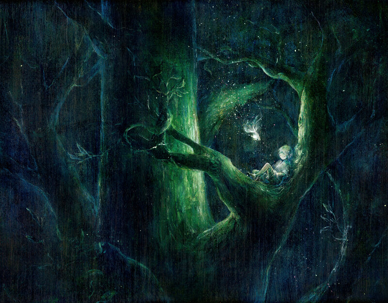 Child in Tree Hollow