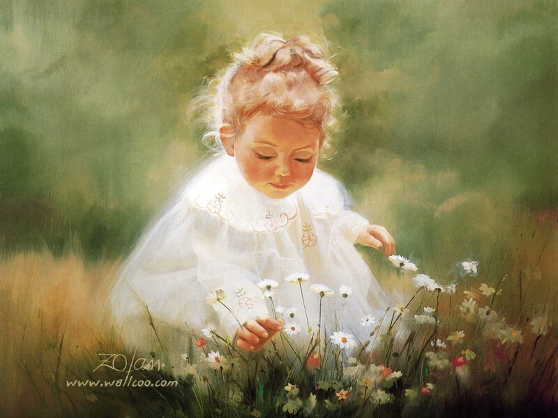 Child in White Dress — Serene