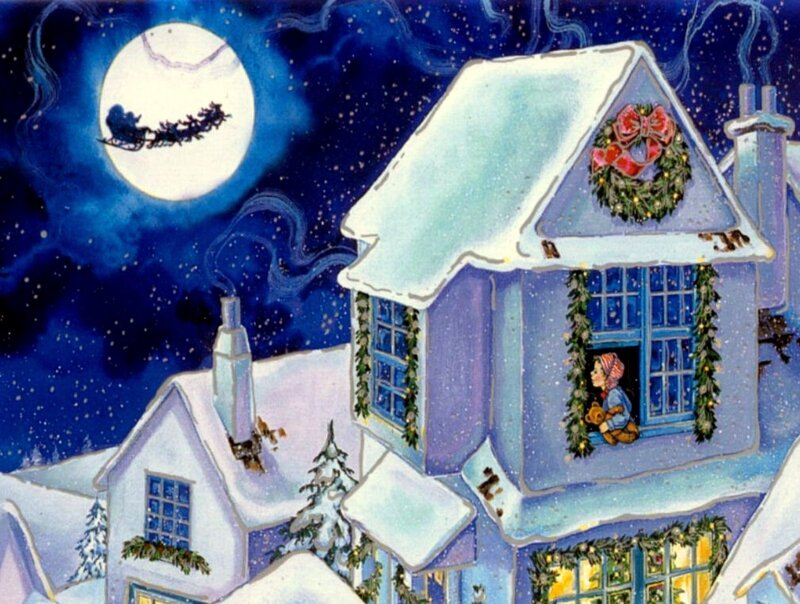 Child in Window at Night