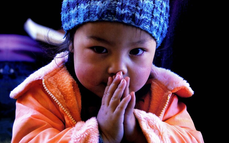child in winter clothes