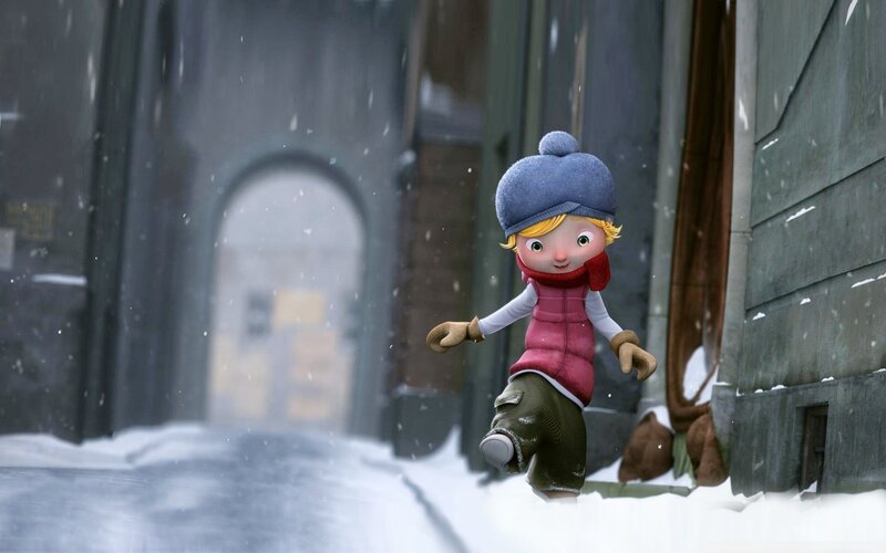 Child in Winter Clothes — Blue, Cold, 3d Render