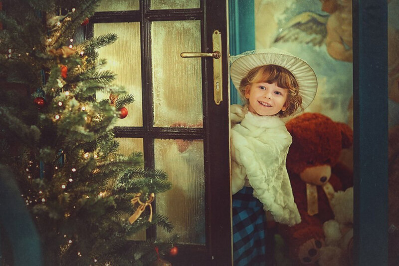 Child in Winter Clothes — Green