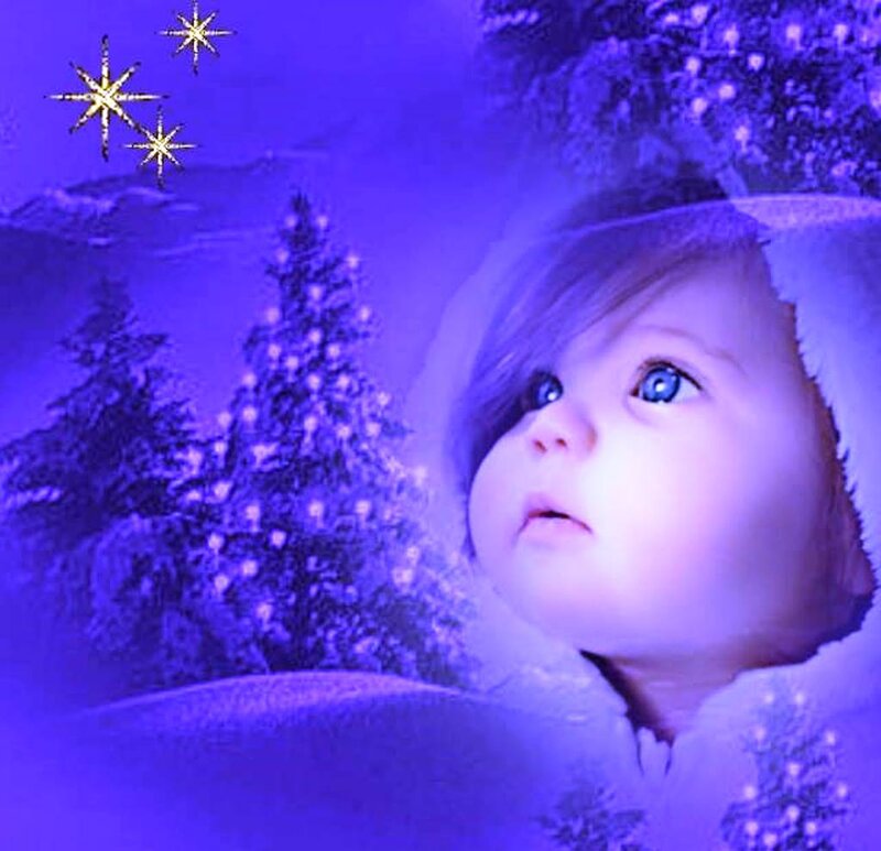Child in Winter Coat — Blue, Serene