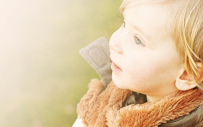 Child in Winter Coat — Brown