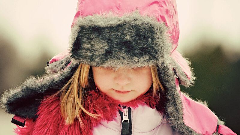 Child in Winter Coat — Pink
