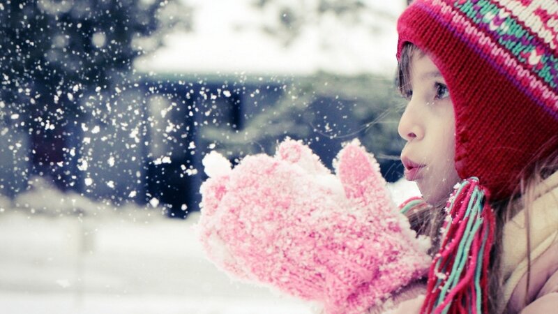 Child in Winter Hat — Pink