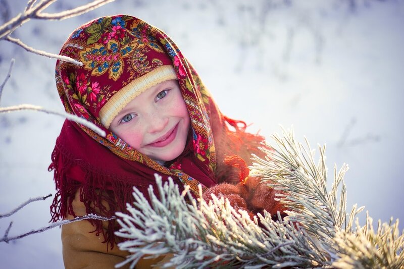 Child in Winter Scarf