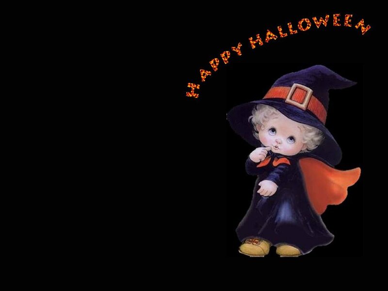 Child in Witch Costume — Black
