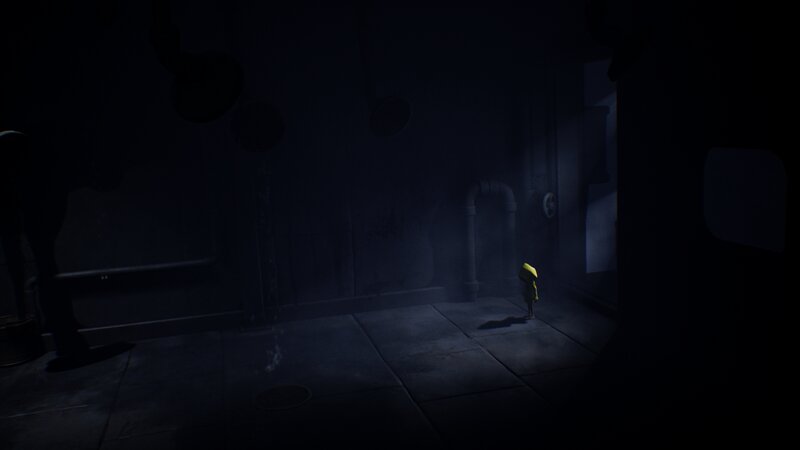 Child in Yellow Raincoat — Black