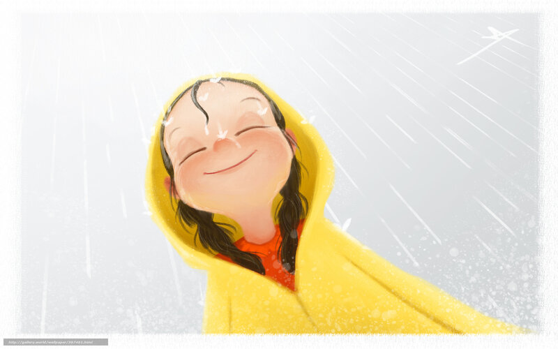 Child in Yellow Raincoat — Calm
