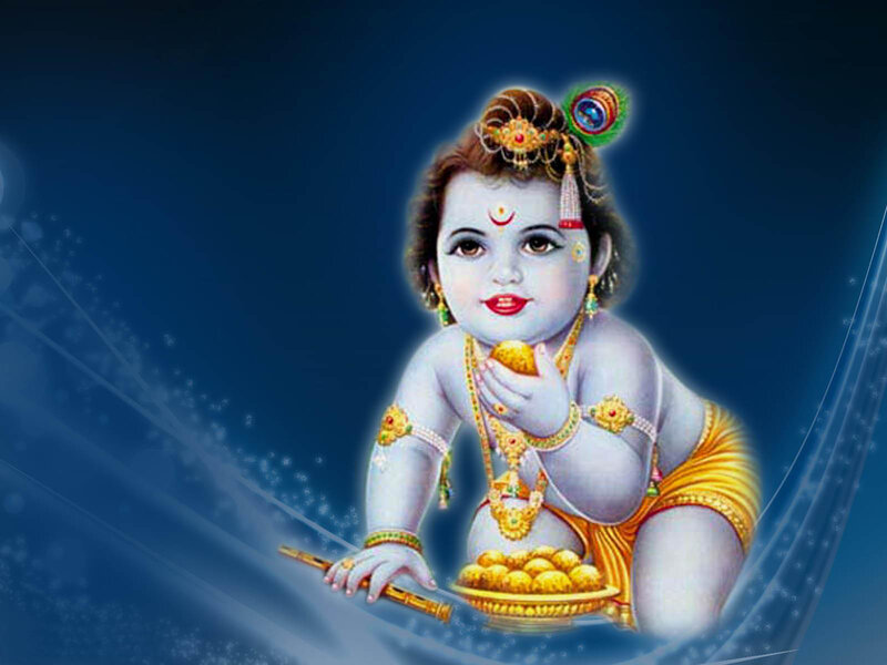 Child Krishna Eating Sweets