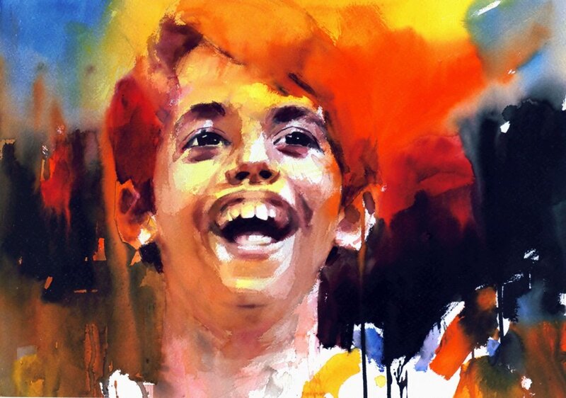Child Laughing — Orange