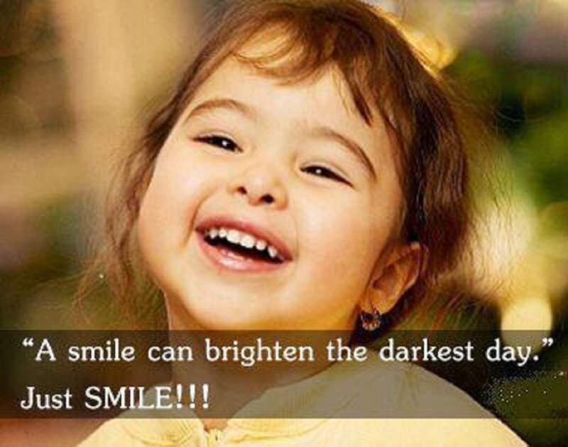 Child Laughing Outdoors — Yellow