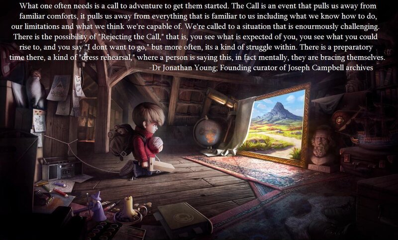 child looking at adventure painting