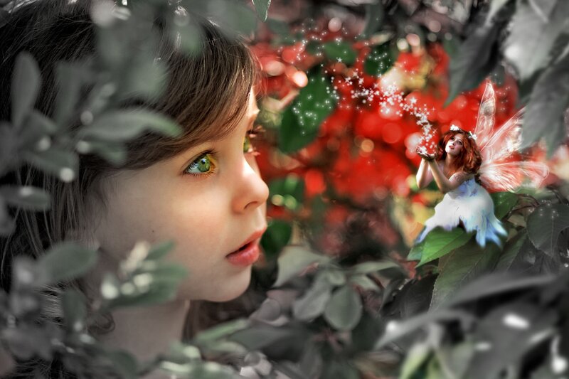 Child Looking at Fairy