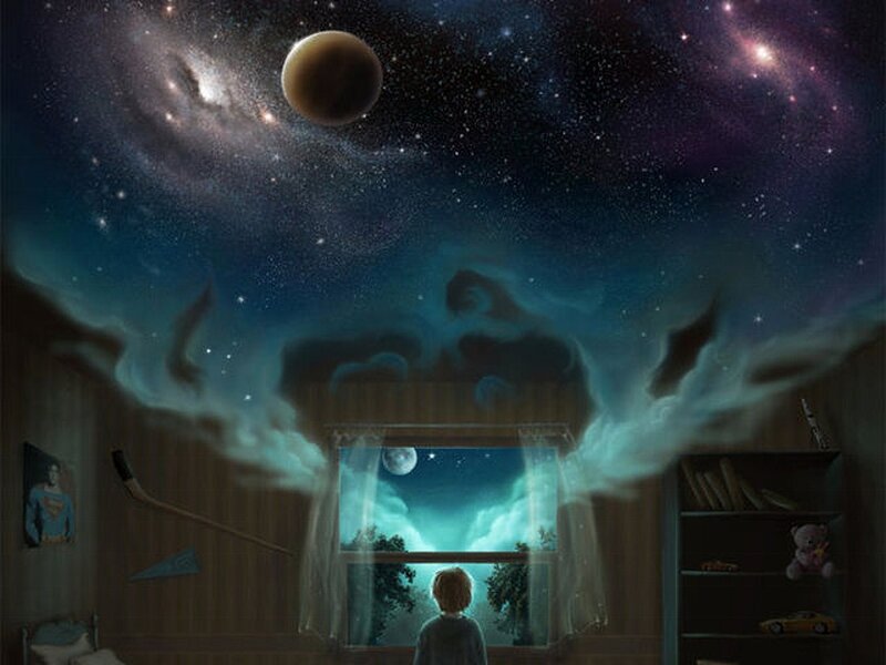 Child Looking at Stars