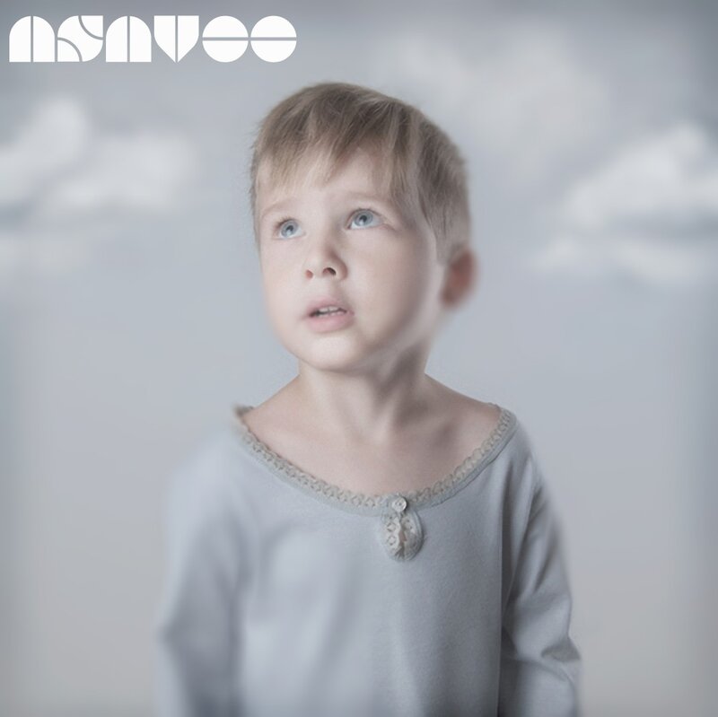 child looking up at sky