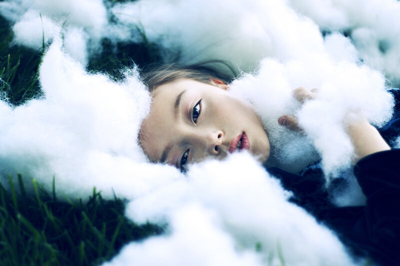 Child Lying in Cotton