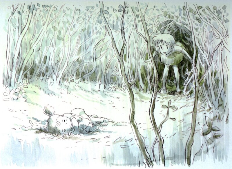 Child Lying in Forest