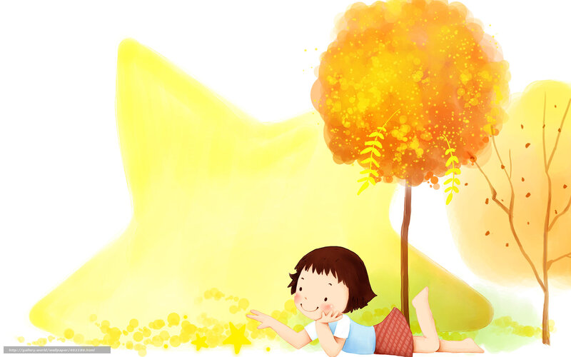 Child Lying under Tree