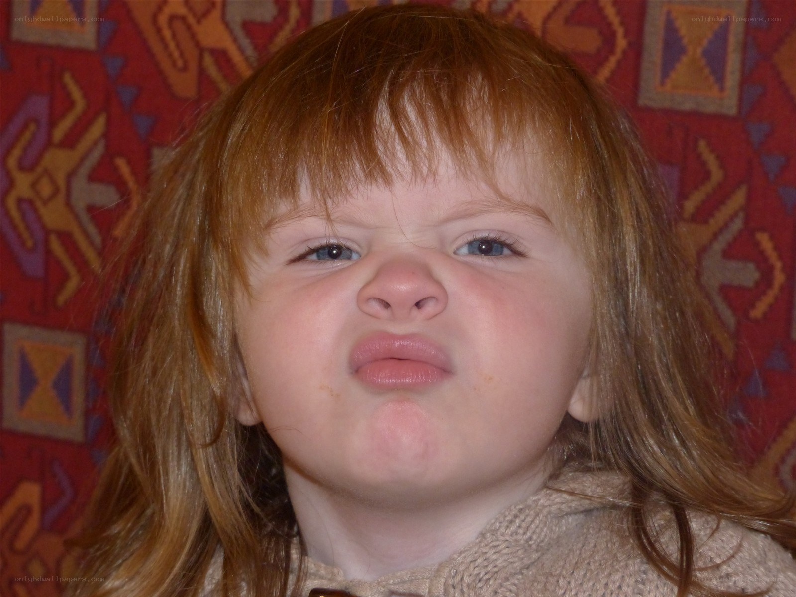child making a funny face