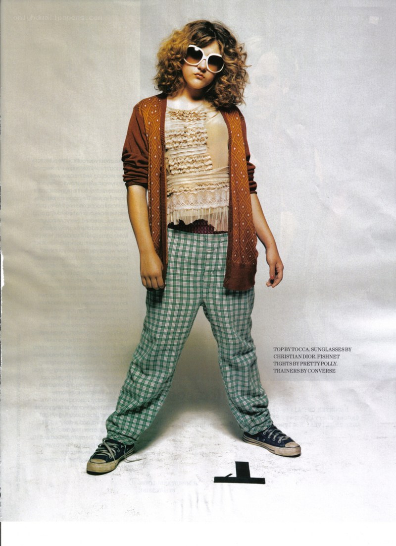 Child model in fashion shoot
