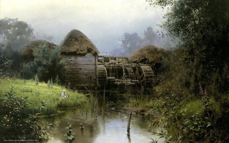 Child Near Watermill