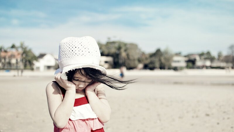 child on a beach