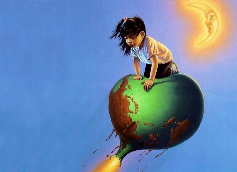 Child on a Globe