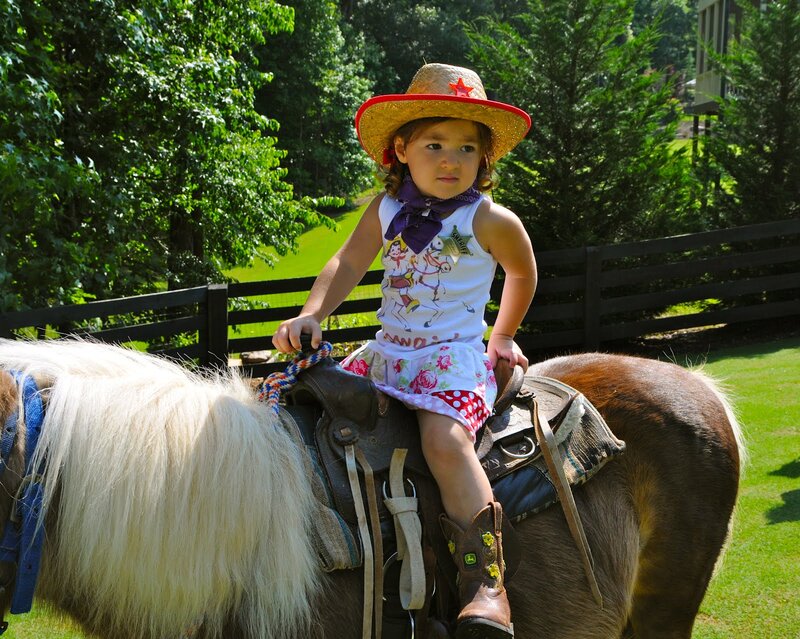 Child on a Pony — Green