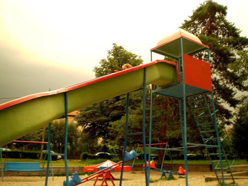 Child on a Slide